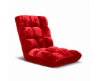 SOGA Floor Recliner Folding Lounge Sofa Futon Couch Folding Chair Cushion Red