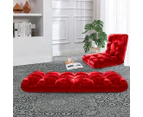 SOGA Floor Recliner Folding Lounge Sofa Futon Couch Folding Chair Cushion Red