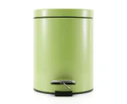 SOGA Foot Pedal Stainless Steel Rubbish Recycling Garbage Waste Trash Bin Round 12L Green