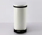 SOGA Foot Pedal Stainless Steel Rubbish Recycling Garbage Waste Trash Bin 10L U White