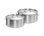 SOGA Stock Pot 14L 83L Top Grade Thick Stainless Steel Stockpot 18/10 1