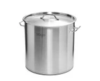 SOGA Stock Pot 25L Top Grade Thick Stainless Steel Stockpot 18/10