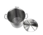SOGA Stock Pot 33L Top Grade Thick Stainless Steel Stockpot 18/10 4