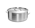 SOGA Stock Pot 44L Top Grade Thick Stainless Steel Stockpot 18/10