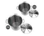 SOGA Stock Pot 12L 25L Top Grade Thick Stainless Steel Stockpot 18/10