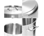 SOGA Stock Pot 12L Top Grade Thick Stainless Steel Stockpot 18/10 7