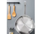 SOGA 2X 28cm Stainless Steel Saucepan Sauce pan with Glass Lid and Helper Handle Triple Ply Base Cookware