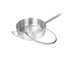 SOGA 30cm Stainless Steel Saucepan Sauce pan with Glass Lid and Helper Handle Triple Ply Base Cookware