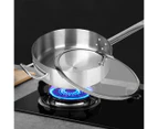 SOGA 30cm Stainless Steel Saucepan Sauce pan with Glass Lid and Helper Handle Triple Ply Base Cookware