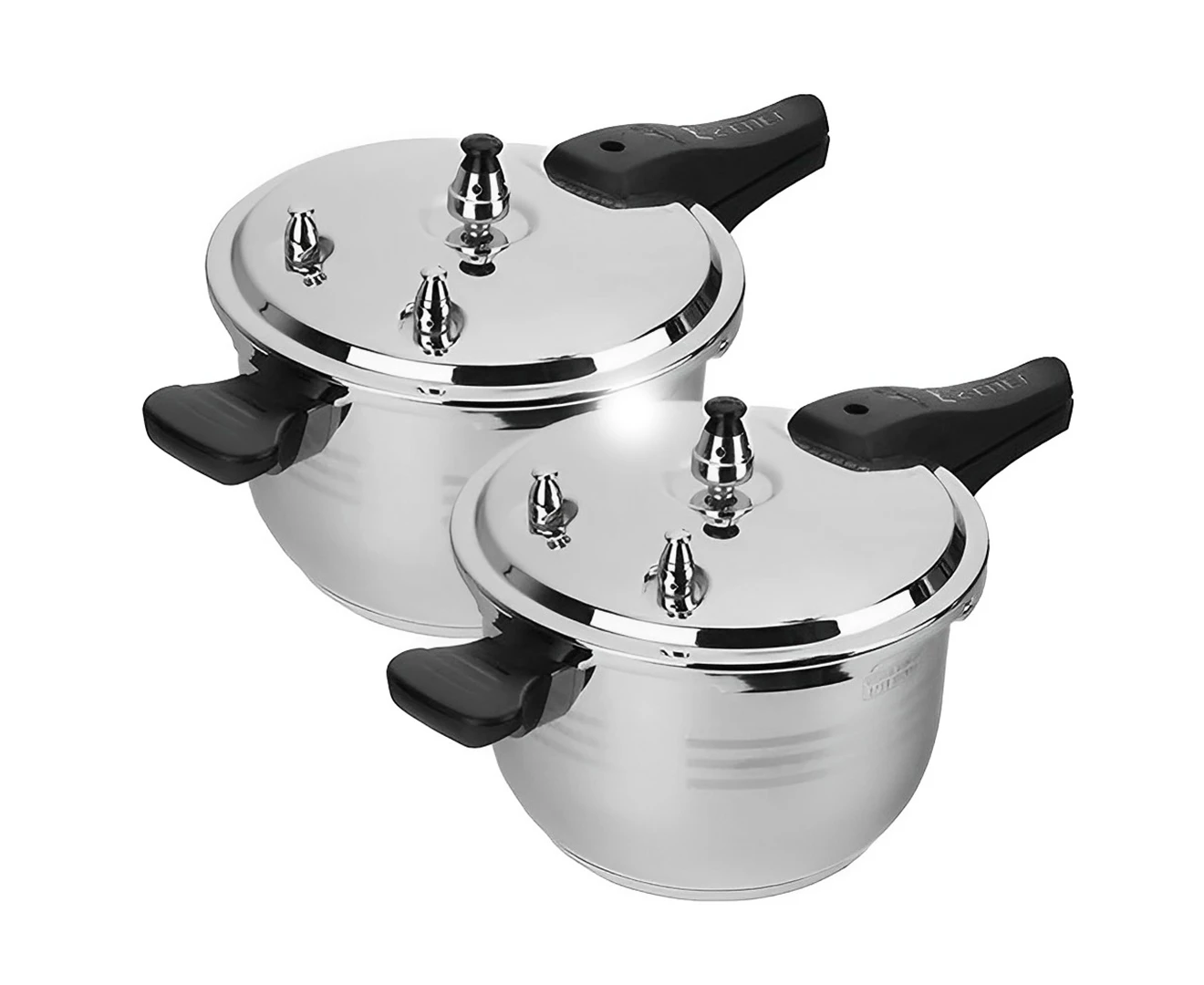 2X 5L Commercial Grade Stainless Steel Pressure Cooker