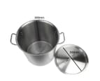SOGA Stock Pot 21L Top Grade Thick Stainless Steel Stockpot 18/10 Without Lid 4