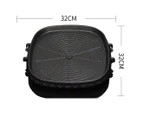 SOGA Portable Korean BBQ Butane Gas Stove Stone Grill Plate Non Stick Coated Square