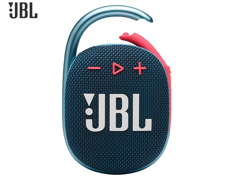 JBL Clip 4 Portable Bluetooth Speaker w Carabiner - Blue