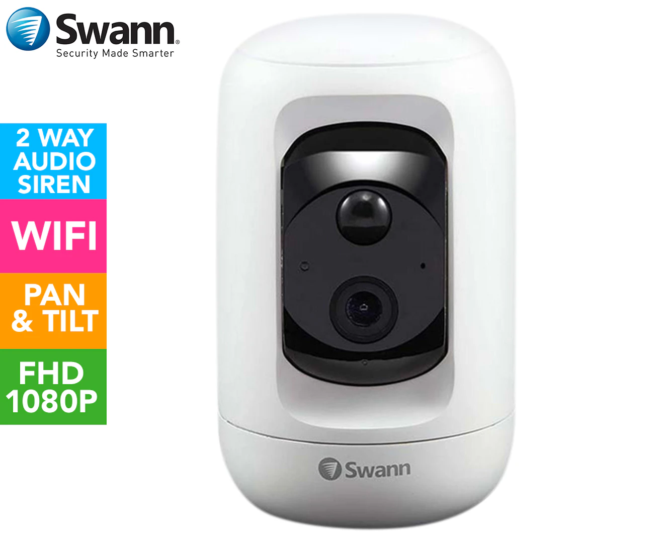 Swann 1080p WiFi Pan & Tilt Indoor Security Camera with 32G MicroSD Card [SWIFI-PTCAM232GB-GL]