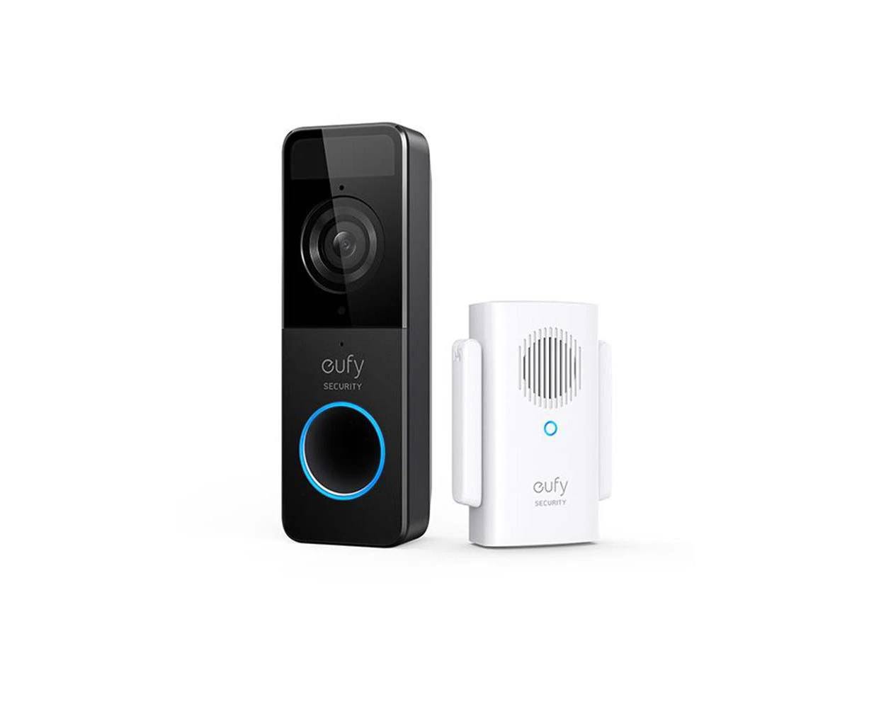 eufy Security Wireless Video Doorbell Slim (Battery-Powered) with 1080p & Mini Repeater