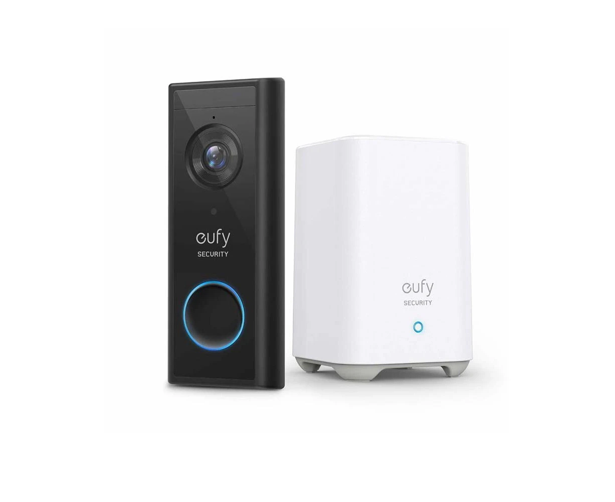 eufy Security Wireless Video Doorbell (Battery-Powered) with 2K HD & HomeBase 2