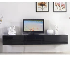 2.4m Majeston Black Floating TV Cabinet
