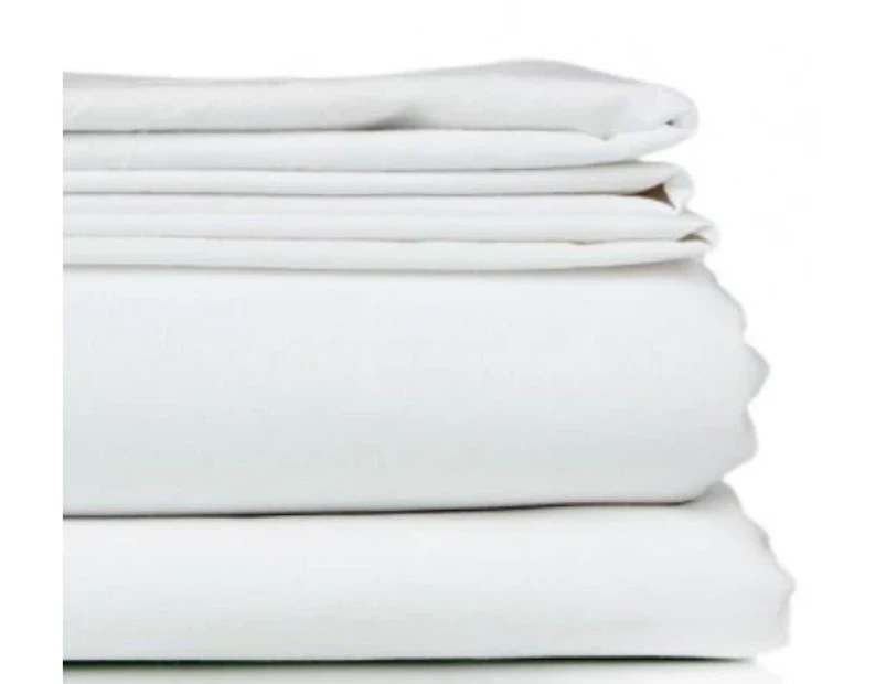 Crisp Extra Long Queen Sheet with Cuff - White
