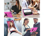WIWU B3 Robot Tablet Case Silicone Shockproof Protective Stand Cover For Samsung Galaxy Tab S6 Lite 10.4 2020 (SH-P610/P615)-RoseRed&Black