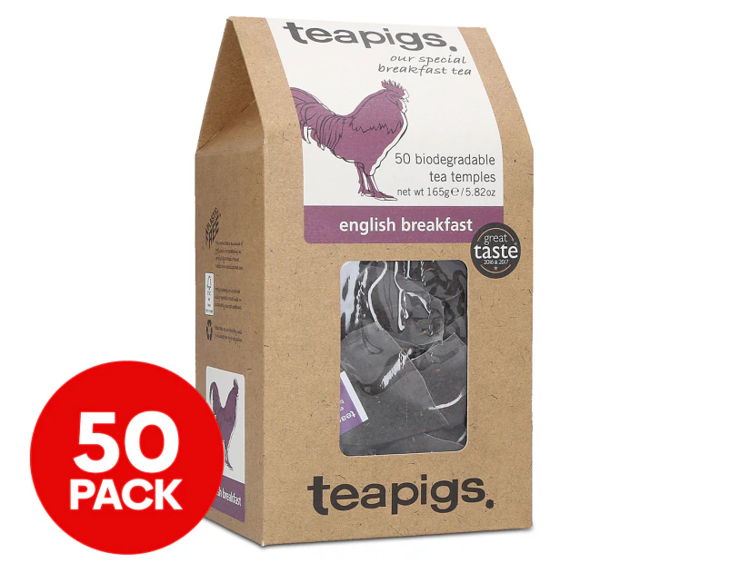 Teapigs Biodegradable Tea Temples English Breakfast 165g / 50pk