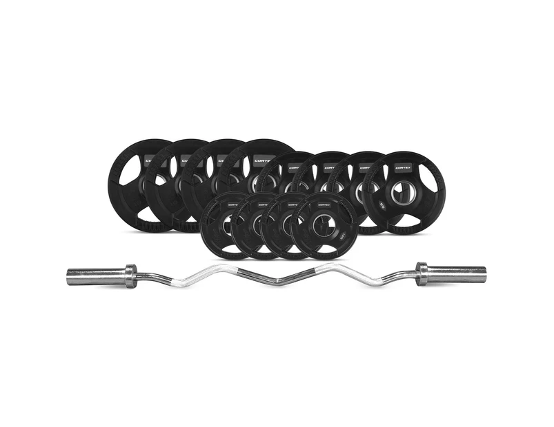 Lifespan CORTEX 40kg Tri-Grip 50mm Olympic Curl Bar Set