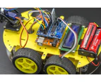 4 Wheel Drive with Ultrasonic & Line Tracer Bluetooth Arduino Project Robot Kit