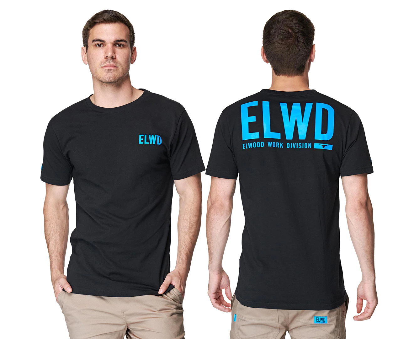 Elwood Workwear Men's ELWD Tee / T-Shirt / Tshirt - Black