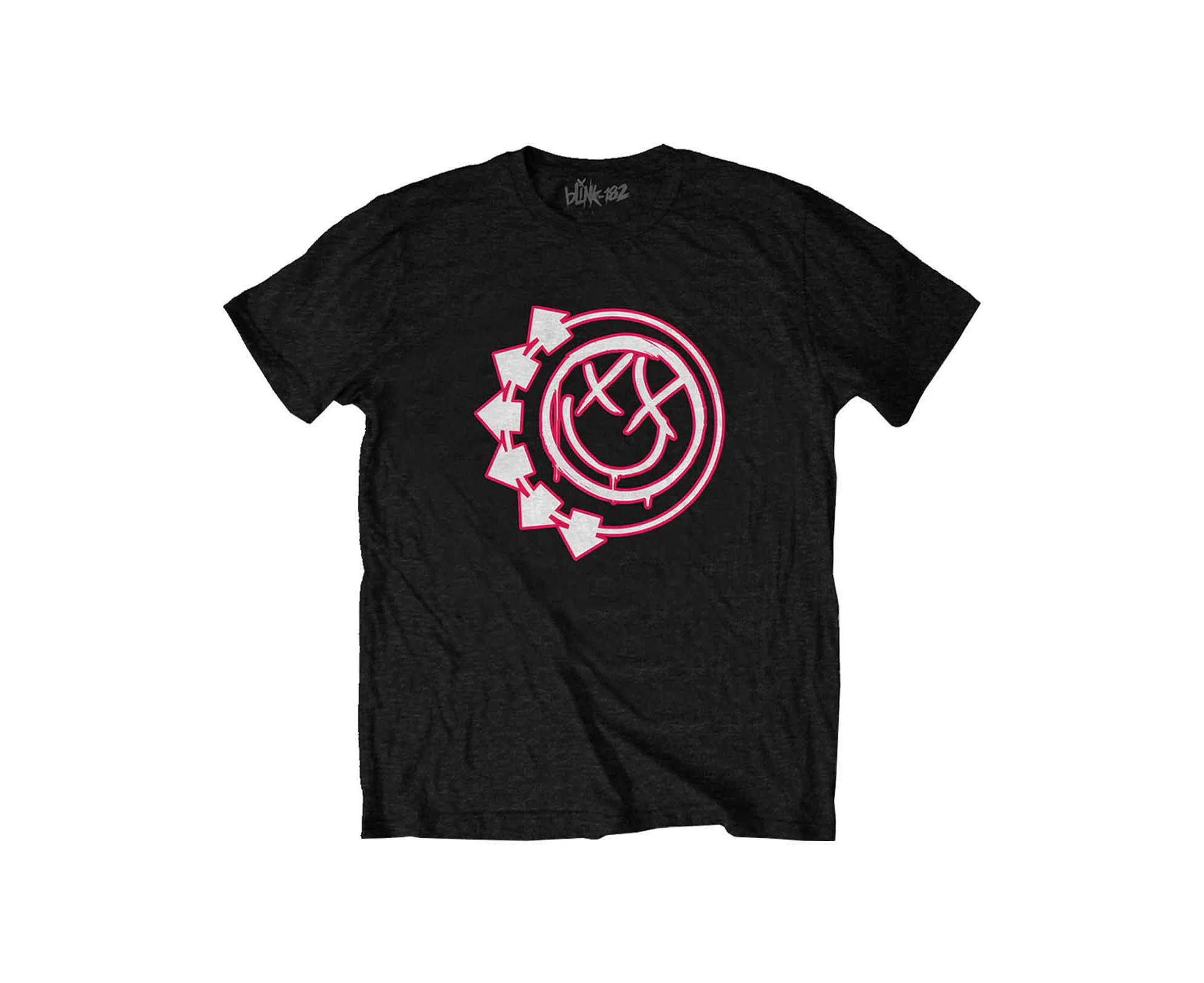 Blink 182 Kids T Shirt Six Arrow Smile Band Logo Official  Ages 1-12 Yrs - Black