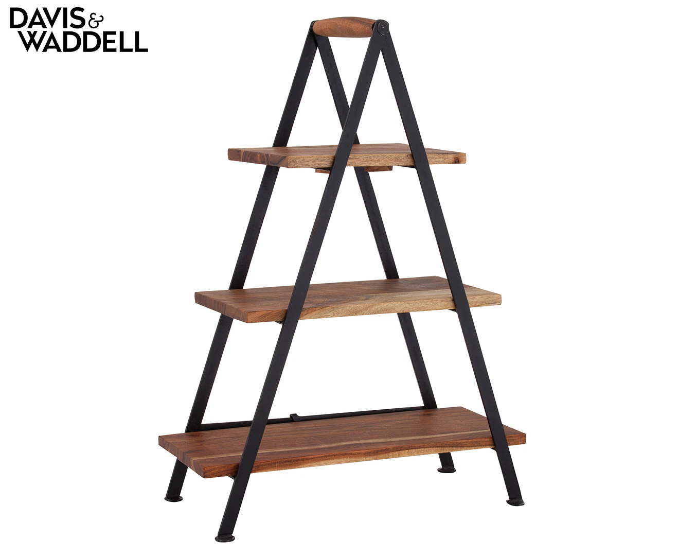 Davis & Waddell Fine Foods 3-Tier Dessert Serving Stand 48x68cm Natural/Black