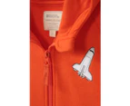 Mountain Warehouse Kids Raglan Full Zip Hoodie Children Sweatshirt Pullover - Orange