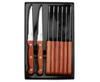Sherwood Home 8 Piece Steak Knife Set with Rosewood Handles - Natural Brown