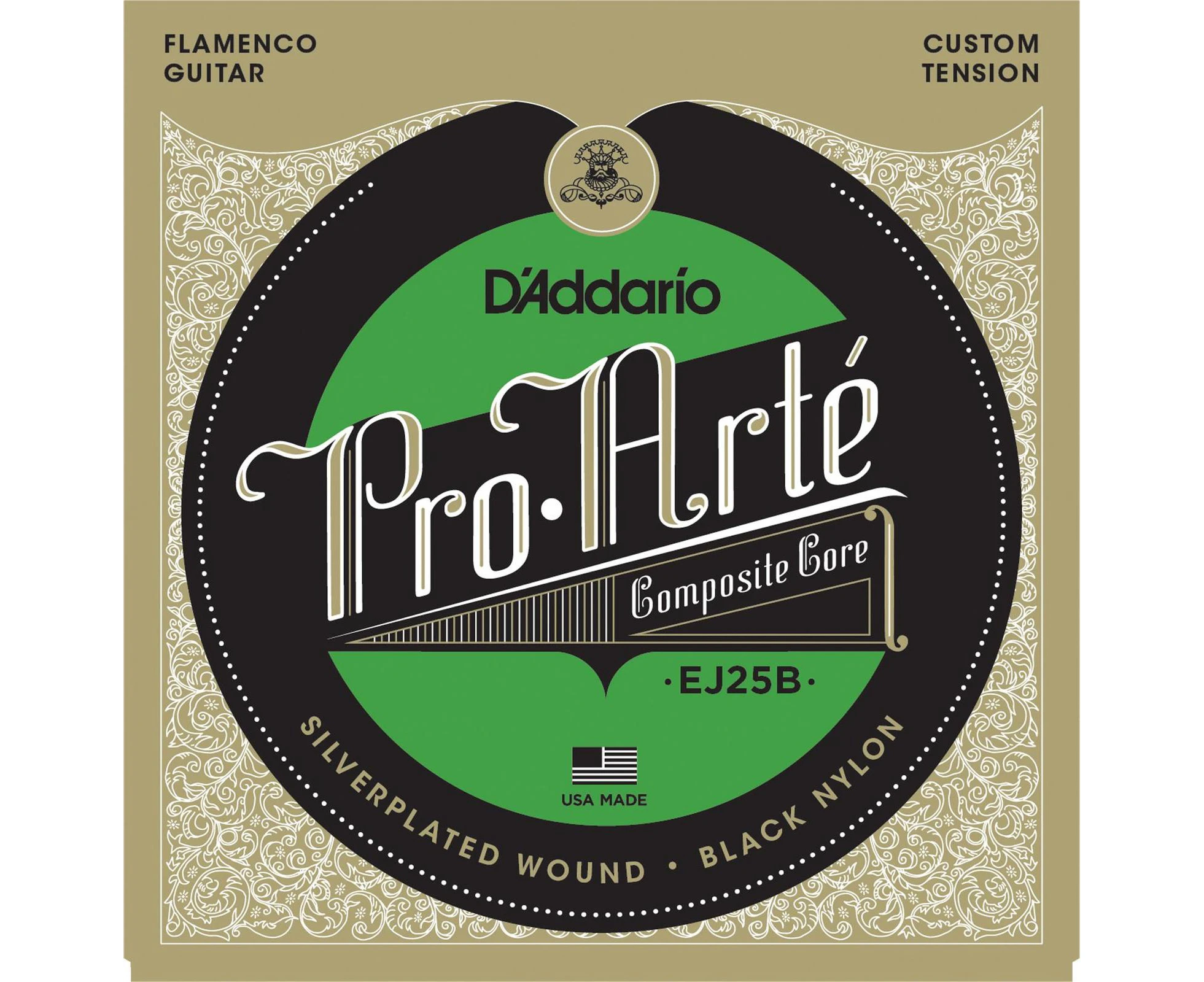 D'Addario EJ25B Pro-Arte Black Nylon Composite Flamenco Guitar Strings