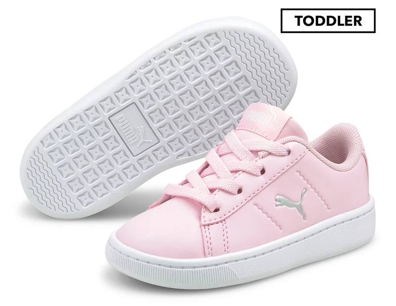 Puma Toddler Girls' Vikky V2 Cat Sneakers - Pink Lady/Silver/White