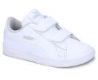 Puma Kids' Smash V2 Leather Sneakers - Puma White
