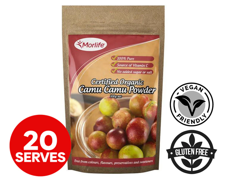 Morlife Certified Organic Camu Camu Powder 100g / 20 Serves