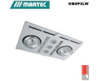 MARTEC Profile Plus 2 Heat 3 in 1 Bathroom Heater Exhaust Fan LED Lights White