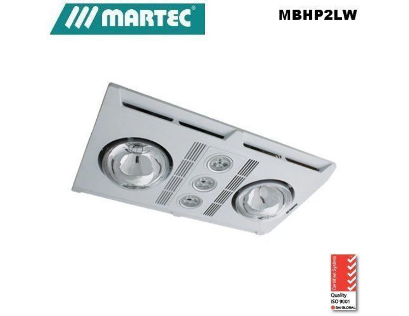 MARTEC Profile Plus 2 Heat 3 in 1 Bathroom Heater Exhaust Fan LED Lights White