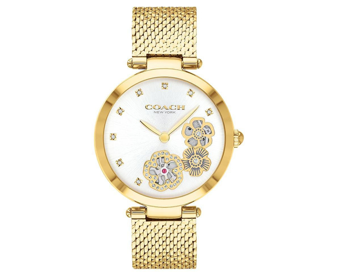 Coach Women's 34mm Park Stainless Steel Watch - White/Gold