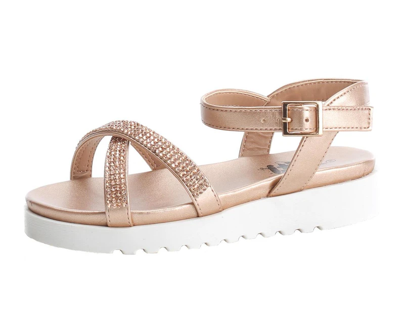 Xti Sandals with Diamante Front Strap