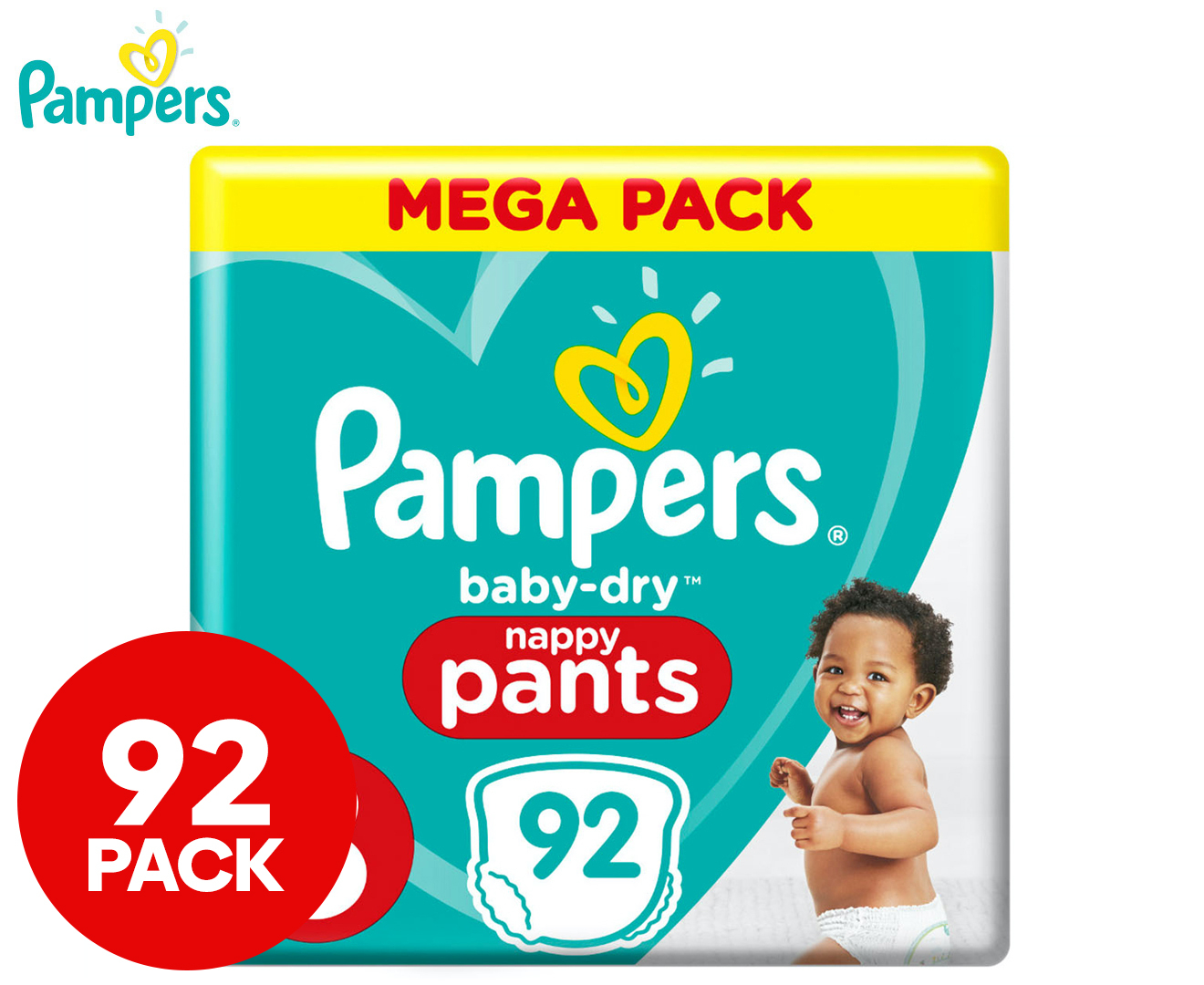 2 x 47pc Pampers Baby/Infant Dry Absorbent Nappies/Diaper/Pants Size 3  6-11Kg | BIG W