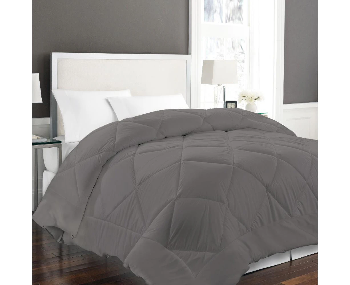 800GSM Aus Made  Quality Ultra-Warm Winter Weight Quilt-GREY