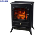 Lenoxx 1800W Electric Fireplace Heater w/ Fire Effect LF180