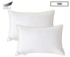 Gioia Casa 1kg Goose Feather Pillow Twin Pack