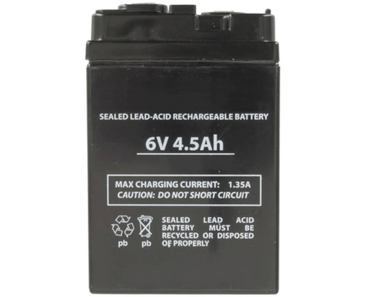 6V 4.5Ah Spring Terminal Sealed Lead Acid Battery to suit Rechargeable Fans