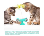 Windmill Cat Toy Kitty Kitten Turntable Interactive Toy Scratch Hair Brush - Green