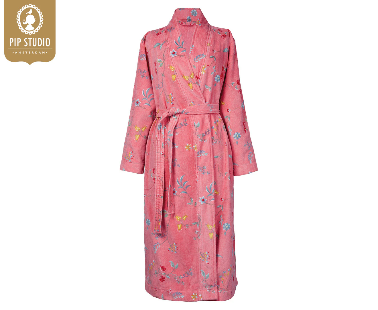 PIP Studio Les Fleurs Cotton Bath Robe - Pink