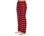 Upbeat Women's Flannel PJ / Lounge / Sleep Pants - Red/Black