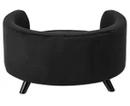 Enchanted Home Medium Ultra Plush Rosie Pet Sofa Bed - Black