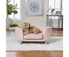 Enchanted Home Small-Medium Romy Velvet Pet Sofa Bed - Blush