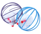 2 x Paws & Claws 6cm Wire Ball Mouse Catnip Toy - Randomly Selected